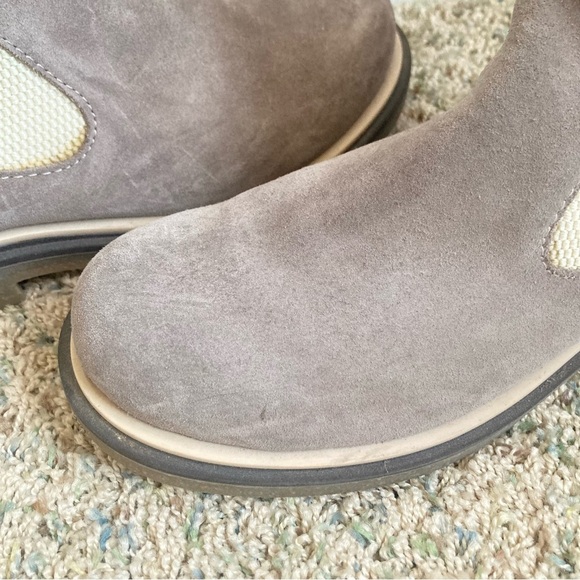 Bueno Free People Suede Chelsea Boots Purple & Cream Sz 39 - Picture 3 of 11